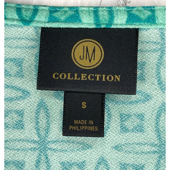 JM Collection Size Small Rayon Span Knit Square Neck Top Neo Jade - Picture 7 of 9